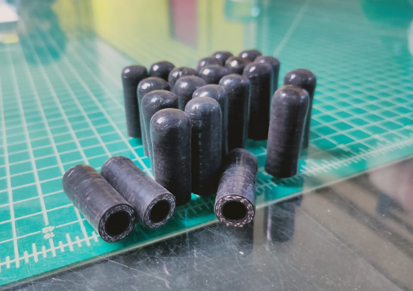 Cylindrical Silicone Rubber End Caps