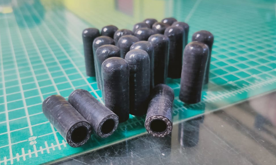 Cylindrical Silicone Rubber End Caps